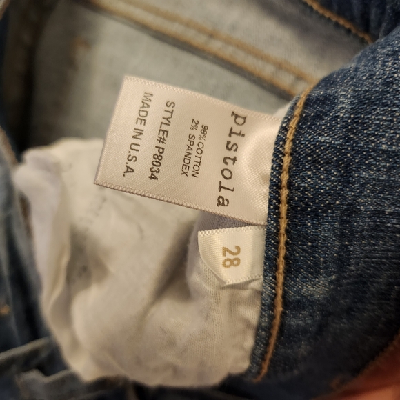 Pistola, Aubrey Distressed Skinny Jeans, Frayed Hem - Picture 8 of 9